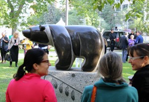 The Sweetgrass Bear is unveiled as the U of A's newest art installation.